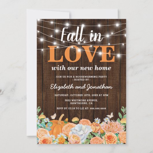 Land Fall Housewarming Party Einladung (Vorderseite)