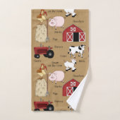 Land Farm Muster Wohngestaltung Handtuch Set (Handtuch)