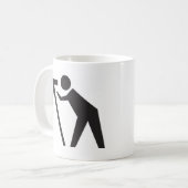 Land-Feldmesser bei der Arbeit Kaffeetasse (Vorderseite Links)