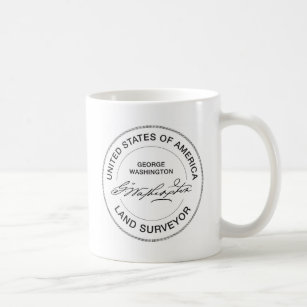 Land-Feldmesser-Siegel George Washington USA Kaffeetasse