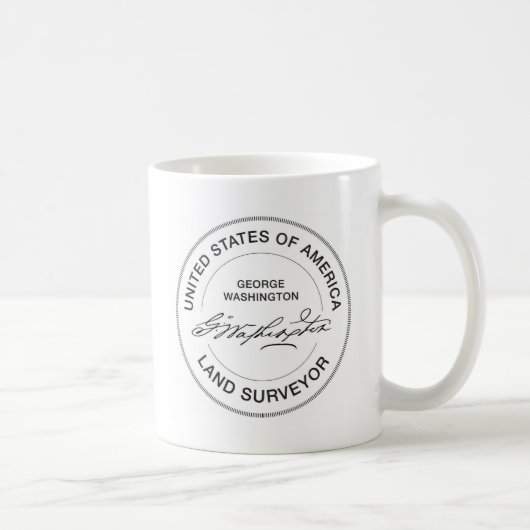 Land-Feldmesser-Siegel George Washington USA Kaffeetasse (Rechts)