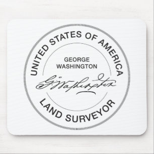 Land-Feldmesser-Siegel George Washington USA Mousepad
