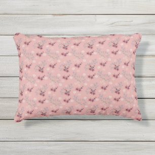 Land Floral Coral Pink Tiny Floral Pattern Kissen Für Draußen