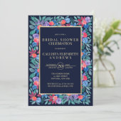 Land Floral Erdbeere Wasserfarbe Brautparty Einladung (Stehend Vorderseite)