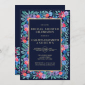 Land Floral Erdbeere Wasserfarbe Brautparty Einladung (Vorne/Hinten)