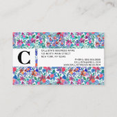 Land Floral Erdbeeren Wasserfarben Muster Visitenkarte (Rückseite)