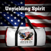 Land Free Because Brave Eagle Duffle Bag