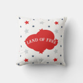 Land frei blau und rot Sterne Muster Patriotic Kissen (Vorderseite)