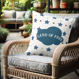 Land frei roter und blauer Sterne Muster Patriotic Kissen