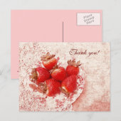 Land frische Erdbeere danke Postkarte (Vorne/Hinten)