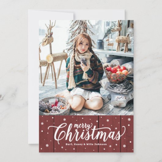 Land Frohe Weihnachtskarte Feiertagskarte (Vorderseite)