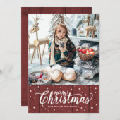 Land Frohe Weihnachtskarte Feiertagskarte (Vorne/Hinten)