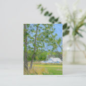 Land Frühling Farbstift Zeichnend Postkarte (Stehend Vorderseite)