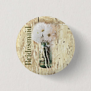 Land-Gänseblümchenbrautjungfer der rustikalen Button