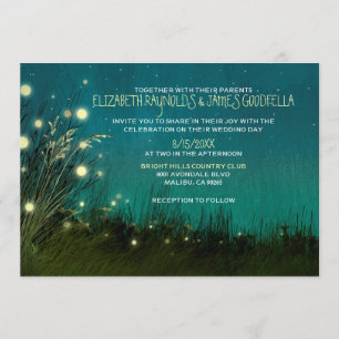 Land-Garten beleuchtet Hochzeits-Einladungen Einladung