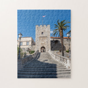 Land Gate in Korcula Stadt - Dalmatien, Kroatien Puzzle