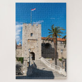 Land Gate in Korcula Stadt - Dalmatien, Kroatien Puzzle (Vertikal)