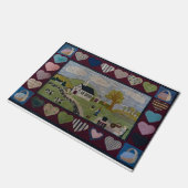 Land gehakte Wolldecke Fußmatte (Schrägansicht)