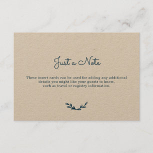 Land Gingham Beilagen Begleitkarte