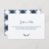 Land Gingham Beilagen Begleitkarte (Vorne/Hinten)