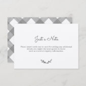 Land Gingham Beilagen Begleitkarte (Vorne/Hinten)