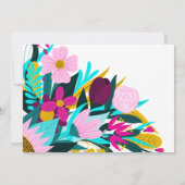 Land Golden Pink Blumenstrauß Verlobung Einladung (Rückseite)