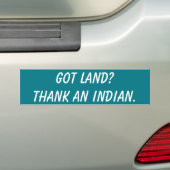 Land got? Danke an einen Inder. Autoaufkleber (Auf Auto)