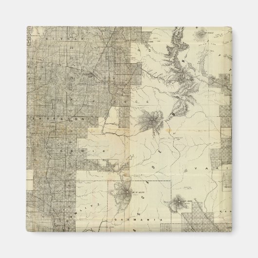 Land Grants Washington und Oregon Magnet (Vorne)