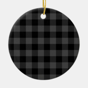 Land grau und schwarz kariert keramikornament
