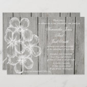 Land-graue Hochzeits-Einladung Einladung (Vorne/Hinten)