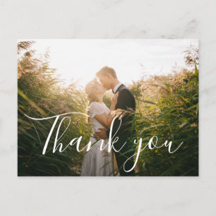 Land Handgeschriebene Foto Hochzeit Danke Karte