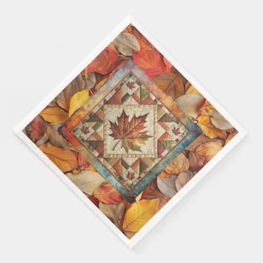 Land Herbst Leaf Papier Napkin Serviette (Ecke)