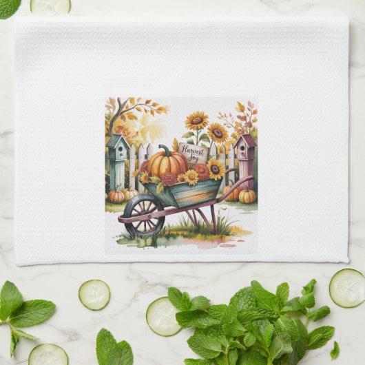 Land Herbsternte, Vintage Herbsternte, Geschirrtuch (Gefaltet)