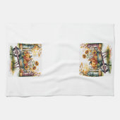 Land Herbsternte, Vintage Herbsternte, Geschirrtuch (Horizontal)