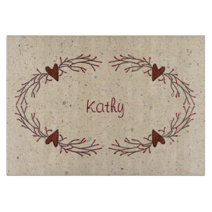 Land-Herzen und Zacken-Beeren-Glasschneiden-Brett Schneidebrett