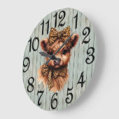 Land Highland Calf Große Wanduhr (Winkel)