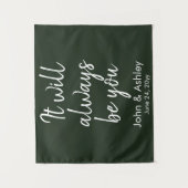 Land Hochzeit Hintergrund Empfang Junter Green Wandteppich (Vorderseite)