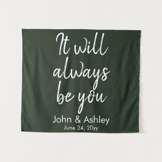 Land Hochzeit Hintergrund Empfang Junter Green Wandteppich (Vorderseite (Horizontal))