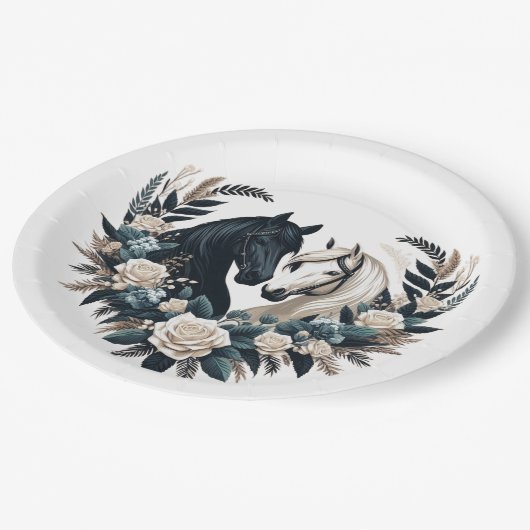 Land Hochzeiten in der Liebe Pappteller (Schrägansicht)