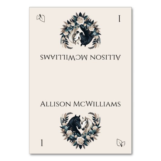 Land Hochzeiten in der Liebe - Vegetarier Tischnummer (Vorderseite)