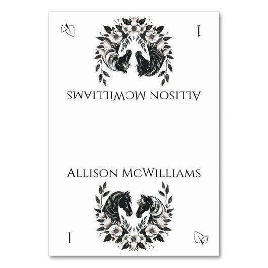 Land Hochzeiten und Blume - Vegetarier Tischnummer (Vorderseite)