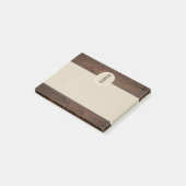 Land Holz & Braune Kraft Rustikale Anfangsbuchstab Post-it Klebezettel (angewinkelt)