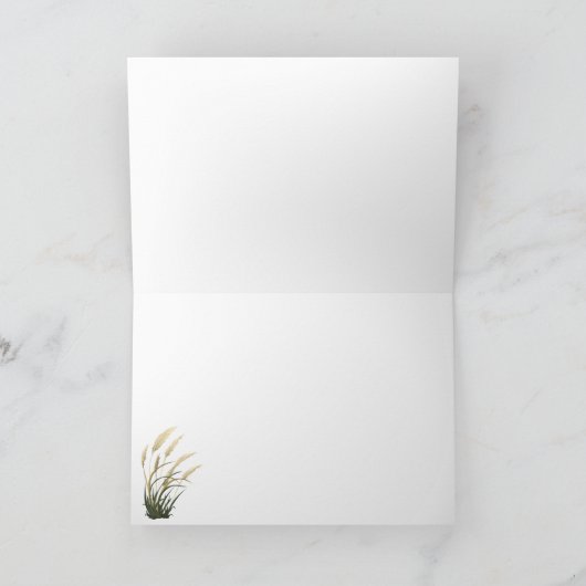 Land Holz mit Weizen Dankeskarte (Innenseite)