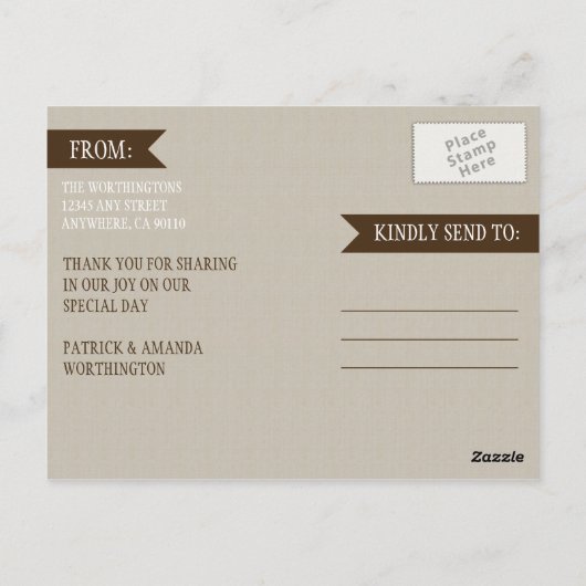 Land Holz Rustikale Sonnenblumen Danke Karten (Rückseite)