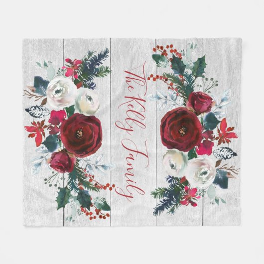 Land-hölzerner rustikaler Winter-gemütliches Fleecedecke (Vorderseite (Horizontal))