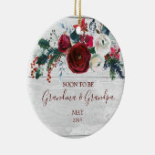 Land-hölzerner rustikaler Winter-neue mit Keramik Ornament (Rechts)