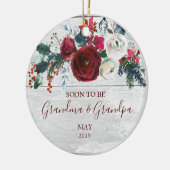 Land-hölzerner rustikaler Winter-neue mit Keramik Ornament (Links)