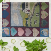 Land Hooked Rug Geschirrtuch (Gefaltet)