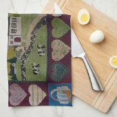 Land Hooked Rug Geschirrtuch (Viertel Falte)