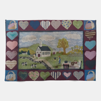 Land Hooked Rug Geschirrtuch